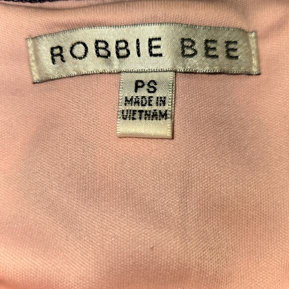 Robbie Bee PS Women's Dress Pink Black Petites Size Small 4 6 SP - Picture 2 of 5